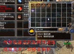 传奇私服法师如何快速练成兽灵术?攻略全解析 传奇私服法师如何快速练成兽灵术?攻略全解析