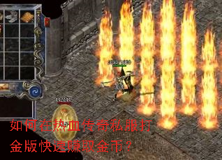 如何在热血传奇私服打金版快速赚取金币? 如何在热血传奇私服打金版快速赚取金币?